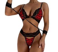 Traje Mujer Sexy Liga Apertura Braguitas Con Apertura +LenceríA+ Ropa Erotica Mujer LenceríA Dexy Camison Mujer Dormir Monos De Vestir Sexy Lingerie For Women Mono Sexy Rojo