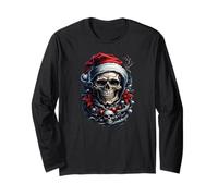 Traje Navideño Calavera Navidad Muerte Navidad Pesada Manga Larga