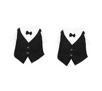 Traje para Mascota, Chaleco para Perro, Corbatas de Boda para niño, Traje para Perro, Vestidos para Boda, Vestido Formal para Perro, Corbata Formal para Perro, Ropa para Perro 2 uds.