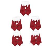 Traje para Mascotas, Pajarita para Perro, Chaleco para Perros, Ropa para Perros, Traje Formal para Perros, Vestido Formal, Camisa para Cachorros, Traje para Perros, 5 uds.