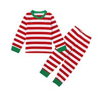 Traje para niños pequeños, bebés, niños y niñas, Pijamas de PJ, Ropa de Dormir de Navidad, Camiseta a Rayas, Pantalones, Conjuntos de Ropa Ropa De Pareja Familiar A Navidad