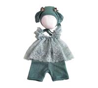Traje Para Sesiones De Fotos Niñas Bebés Elegante Vestido Encaje Falda Adorable Diseño Orejas Animales Sombrero Retratos Recién Nacidos Estilo Niñas Traje Fotos