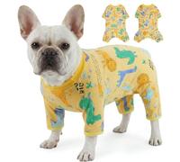 Traje Perro Postoperatorio, Ropa Antilamido Perro, Body Perro Recuperación en Algodón, Alternativa al Collar Isabelino, Amarillo Miel XL
