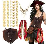 traje pirata d'accessoires pour costume de pirate bandeau de collier