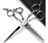 Traje profesional de corte de pelo de 6 pulgadas, tijeras afiladas de acero inoxidable, adecuado para peluqueros y peluquerías. (6 pulgadas - 2pc)