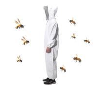 Traje protector de apicultor - tapa de algodón ventilado, equipo con capucha transpirable | Conjunto de equipo de traje de abeja de cuerpo completo, uniforme de protección ligero con velo