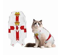 Traje quirúrgico para perros con bandera de Irlanda del Norte, 100 % algodón, transpirable, cuerpo completo, para perros y gatos, con bonitos estampados, mascotas masculinas y hembras, talla S