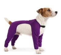 Traje Recuperación para Perros, Body Post Cirugía Hembra Traje Recuperacion Quirurgica Perro Camiseta Prequirurgica con Manga Prevenir Que El Perro Se Lama O Se Muerda La Herida(Morado, S)