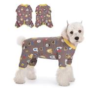 Traje Recuperación Perro Postoperatorio, Body Antilamido para Protección de Heridas, Ropa Perro Alternativa Collar Isabelino, Marrón Cacao 3XL