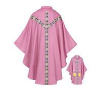 Traje Sacerdote,Casulla Sacerdote Católico con Cinta - Traje De Vestido De Clero Bordado,Para s Oración Iglesia Boda Vacaciones Mascarada Escena Cosplay Sesión