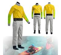 Traje Seco Para Kayak,Impermeable,Transpirable Y Ligero,De Una Sola Pieza, Fácil De Poner Y Quitar, Cálido Y Con Protección Contra El Frío, Para Rescate Submarino, Salvamento Y Kayak Yellow-S