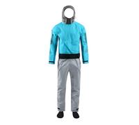 Traje Seco Tela Impermeable Kayak Traje seco for Mujer con puños de látex y Cuello antisalpicaduras for Aguas tranquilas, océanos y ríos.(Blue,XL)