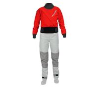 Traje Seco Traje seco Acolchado Impermeable y Transpirable for Mujer, con Funda de látex for el Cuello, Ideal for Kayak, Pesca y Surf.(Red,M)