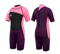 Traje Shorty para Niños, 2.5 mm Shorty Neopreno para Niños y Niñas, Traje de Buceo Térmico con Cremallera en la Espalda para Surf, Snorkel, Natación, Kayak, Sup