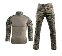 Traje Táctico Airsoft Pantalones Camisas Paintball Uniforme Tactical Camuflaje Ropa Militar Camisa Manga larga Ripstop BDU Hunting Trabajo (Verde-CP, XXL)