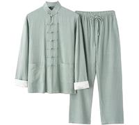 Traje Tradicional De Artes Marciales Chinas para Hombre, Uniforme De Tai Chi Tela Transpirable Kung Fu Wing Chun Hanfu Traje De Kungfu Tang Camisa De Hombre Chino I,3XL