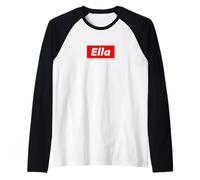 Traje Urbano de los años 90 de Ella Name, Regalo para una niña Llamada Ella Camiseta Manga Raglan