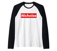 Traje Urbano de Nicholas de los 90 para el Y2K, Regalo de Nick para Nicholas Camiseta Manga Raglan