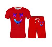 Trajes casuales de verano para hombre, corte holgado, diseño estampado, tela elástica cómoda, uso diario, camiseta a juego, fácil cuidado, ligero y transpirable. Estilo que Nace de lo Simple