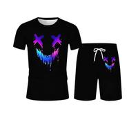 Trajes casuales de verano para hombre, corte holgado, diseño estampado, tela elástica cómoda, uso diario, camiseta a juego, fácil cuidado, ligero y transpirable. Estilo que Nace de lo Simple