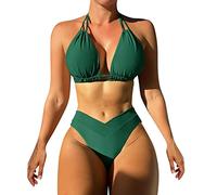 Trajes de baño de Dos Piezas para Mujer Bikini Un Hombro Bikini del Vientre Abdominoplastia En Triangulo Bathing Suit for Women Traje BañO Rojo Conjunto Push Up para Mujer Rosa Chicas En eñO