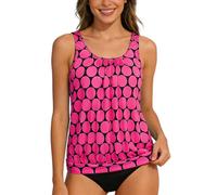 Trajes de baño de Dos Piezas Tankini Bikini de Cintura Alta con Braguita Trajes de baño para Playa, en Tissu Extensible, résistant au chlore y Confortable, Ideal para mer, été Deux pièces