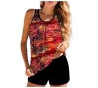 Trajes De Baño De Una Pieza para Mujer Tankini Mujer Dos Piezas Tankini Tallas Grandes con Control Abdomen Dos Piezas Conjunto Traje Baño con Tanga Bañador para Mujeres Curvas Bikini Cintura Alta