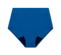 Trajes de baño menstruales de 4 capas a prueba de fugas, bragas de cintura alta, bikini, ropa de playa absorbente, pantalones cortos, tallas grandes(azul,1pc,XXL)