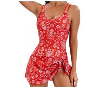 Trajes De Baño Mujer Bañador Mujer Una Pieza Tipo Vestido De Baño con Nudo Lateral Que Reduce Y Controla La Barriga para Una Silueta Reloj Traje para Elegante Favorecedor