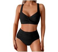 Trajes de Baño Mujer Conjunto de Bikinis Dos Piezas Playa Sexy Moda Color sólido Push up Bikini Cintura Alto Bragas Beachwear Bañador Control de Vientre Vacaciones Hawai Natacion 2025