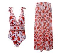 Trajes De Baño Mujer,Versatile Swimsuit For Beach and Pool Stylish V Neck Design with Prints For Spring Summer and Fall Perfect For Relaxing Days