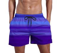 Trajes de baño para hombre, pantalones cortos de piscina, playa, secado rápido, surf, bermudas, tallas grandes con impresión playa hawaiana, pantalones cortos de natación elásticos ajustables para