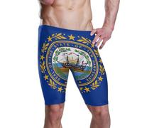 Trajes de baño para hombre, secado rápido, ajuste atlético, ajuste muscular, secado rápido, tejido elástico, New Hampshire State Flag, X-Large