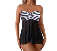 Trajes de baño Tankini de mujer verano talla grande Trajes de playa de contención Beachwear Push Up Tankini dos piezas Swimwear Elegante Traje de baño mujer Piscina Curvy Playa Tops y pantalones