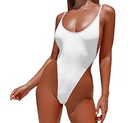 Trajes de Baño una Pieza Bañador para Mujer Traje de Baño con Cuello en U Bikinis Reductores Slim Fit Bañadores Deportivo Control de Barriga Monokini Natacion Negro