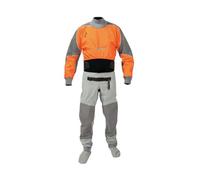 Trajes de Buceo Traje seco de Kayak 3 Capas, Impermeable y Transpirable, for Hombre, con separadores látex en Cuello muñecas(Orange,L)