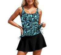 Trajes De Dos Piezas Mujer, Traje De Baño Tankini Sin Tirantes Con Parte Superior Fruncido Y Diadema Dos Piezas