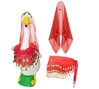 Trajes de gansos de porche, estatuas de porche - Lectin Bandana Duck Trayfits para la estatua de cemento,Decoración de estatuas de animales de primavera Accesorios de vestir decoración de arte para ja