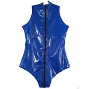 Trajes De Goma De Látex Catsuit Blue One Piece Gym Suit Pool Beach Party 0.4mm-Personalizar,Azul,SG