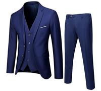 Trajes de Hombre 2 Piezas Conjunto Formal de Color Sólido para Boda Blazer y Pantalones Elegante para Negocios Ceremonia Completo de Hombre Casual Cena Vestido de Novia Ceremonia Slim Fit Trajes de