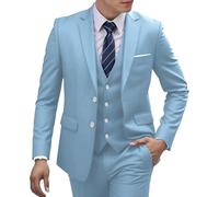 Trajes de Hombre de Corte Regular y Corte Entallado, Traje 3 Piezas para Hombre, Trajes Padrino Boda, Solapa con Muesca, Conjunto Chaqueta, Chaleco y pantalón.