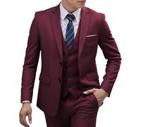 Trajes de Hombre Slim Fit, Traje de 3 Piezas para Hombre, Trajes Padrino Boda, Solapa con Muesca, Conjunto Chaqueta, Chaleco y pantalón.