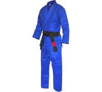 Trajes De Judo Trajes de judo, Tops 450gsm, pantalones 240gsm, uniforme artes marciales Gi Judo, Kimono blanqueado, tejido único con cinturón blanco(Blue,180CM)