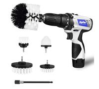 Trajes de lavandería, 5 bolsas de detergente, 1/4 pulgadas de seis cuadrados accesorios, paños de limpieza de nailon, una almohadilla para limpiar coches, alfombras, pisos y un cuarto de baño,mujer