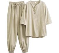 Trajes de Tai Chi Ropa de Tai Chi Uniforme de Kung Fu para mujer Conjunto de artes marciales de lino y algodón Pantalones de manga corta Uniforme de meditación Zen, Traje Tang Ropa tradicional china