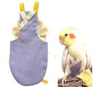 Trajes de vuelo y pañales para pájaros, trajes de vuelo para loros para periquitos monje, cacatúas, ropa cómoda para loros (amarillo, XL) (morado B, cacatúa con cresta de azufre)