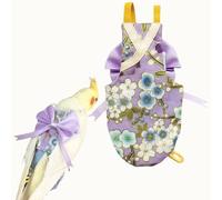 Trajes de vuelo y pañales para pájaros, trajes de vuelo para loros para periquitos monje, cacatúas, ropa cómoda para loros (amarillo, XL) (morado a, 2XL)