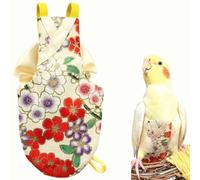 Trajes de vuelo y pañales para pájaros, trajes de vuelo para loros para periquitos monje, cacatúas, ropa cómoda para loros (amarillo, XL) (almendra, mediano)