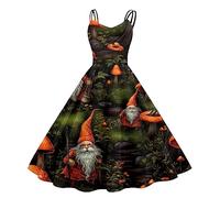 Trajes Medievales De Mujer, Traje Medieval Mujer Talla Grande, Sin Mangas Estampado Tirantes Con Vestidos Falda Grande Personalizada Estampado Ambiente De Halloween Halloween Fiesta Princesa Disfraz