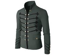 Trajes Medievales Hombre: Disfraz Medieval Actuación Steampunk Cárdigan Capucha Medieval Disfraz Circo Vintage Disfraces Medievales Punk Cosplay Ropa Medieval Outfit Festival Victoriana Elegante
